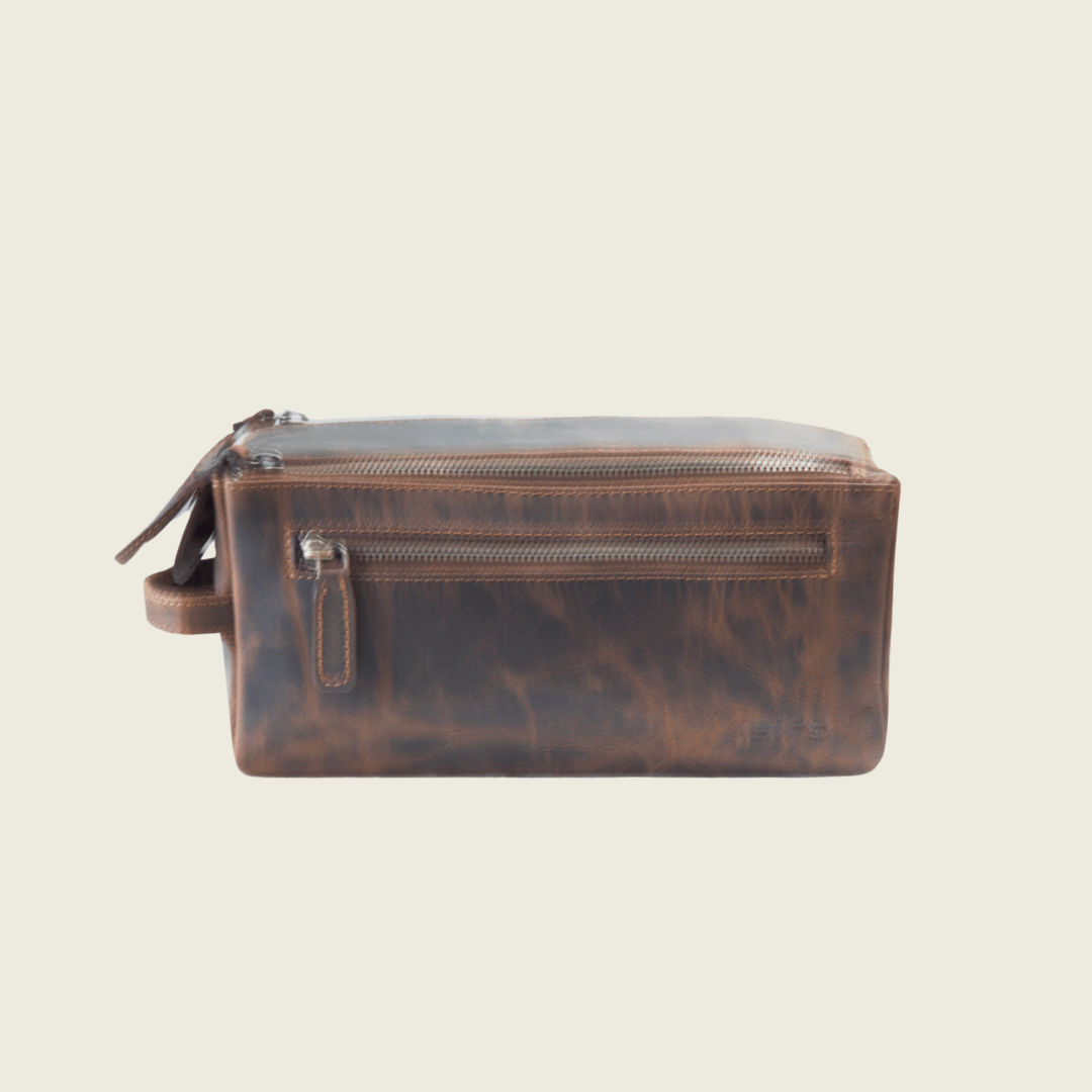 Leather shaving kit bag online