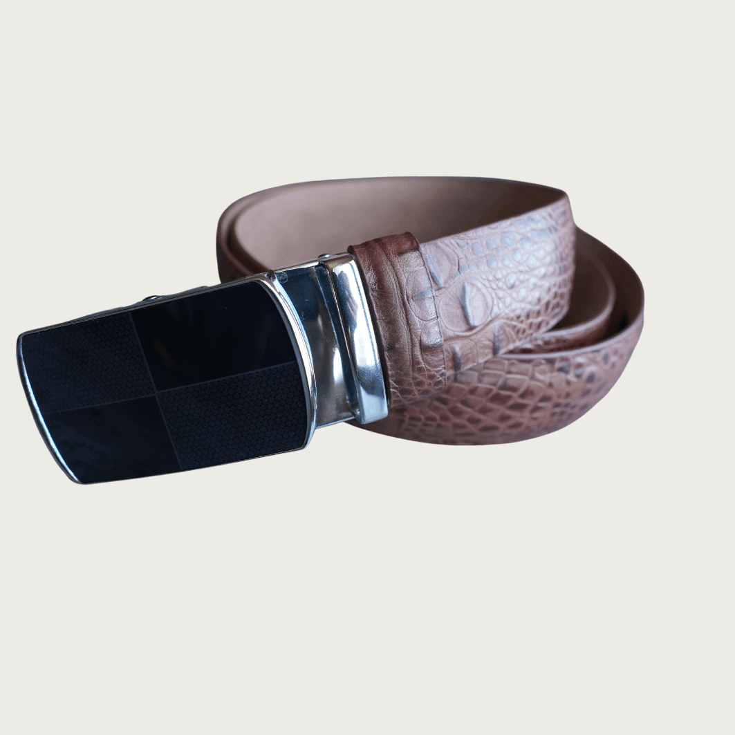 Crocodile Embossed Genuine Leather Belts - Isiro Canada