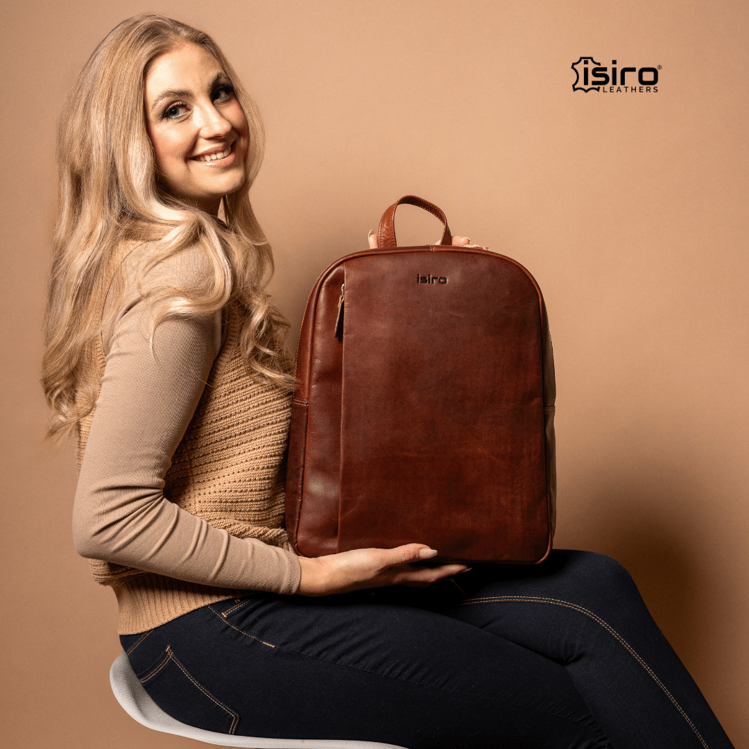 Leather backpack near me shop