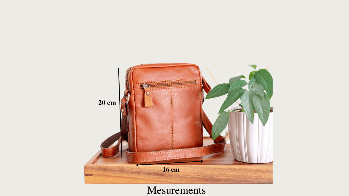 Brown Leather Shoulder Bag: Men's Crossbody Satchel