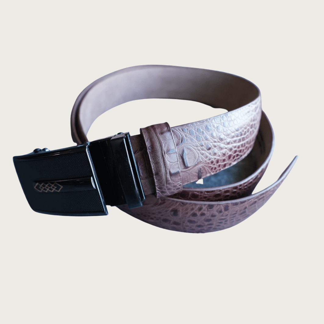Crocodile Embossed Genuine Leather Belts - Isiro Canada