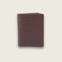 Personalized Card Holder Wallet - Crocodile embossed- Isiro Canada