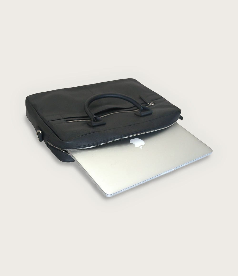 Ivan Leather Laptop Briefcase - Isiro Canada