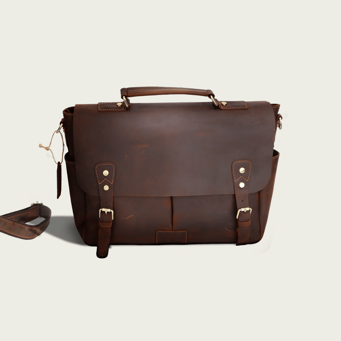 Ashton Leather Briefcase Bag - Isiro Canada