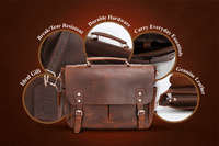 Ashton Leather Briefcase Bag - Isiro Canada