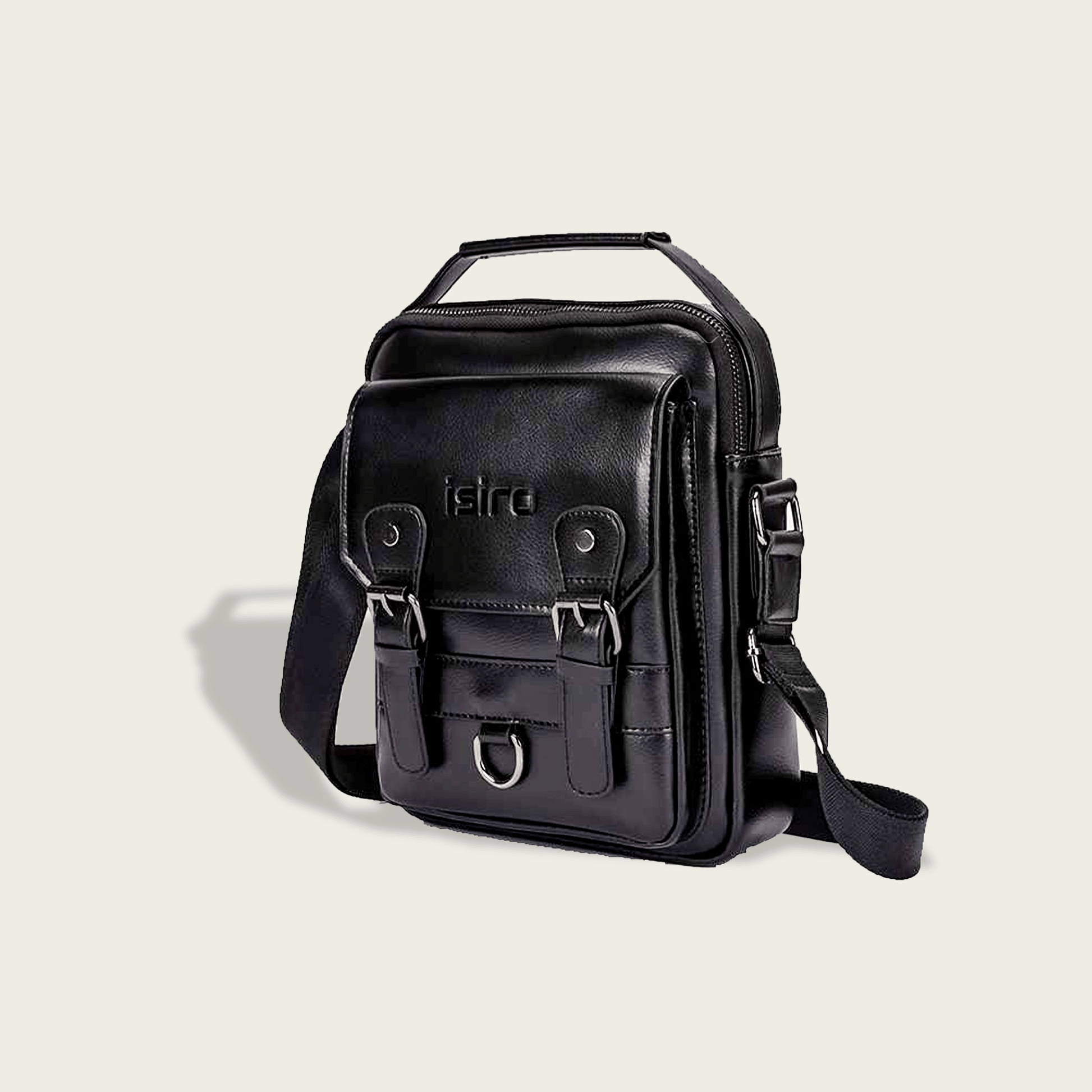 Messenger Bag Black Leather Crossbody Purse Canada Unisex Leather Bags, Black Handbag, Briefcase Men And Women, Cross